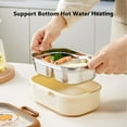 thumbnail image 4 of sruoe Bento Box, Lunch Boxes for Adults, bento box lunch, Portable Leakproof Heated Bento Container, Microwave Safe Heated Lunch Boxes for Storage Home Office Work Study, Stainless Steel, 4 of 7