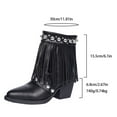 thumbnail image 2 of SACFOF Women's Fringe Cowboy Boots with Studded Chunky Heels Mid Calf Western Cowgirl Boots Perfect for Country Music Festivals, 2 of 7