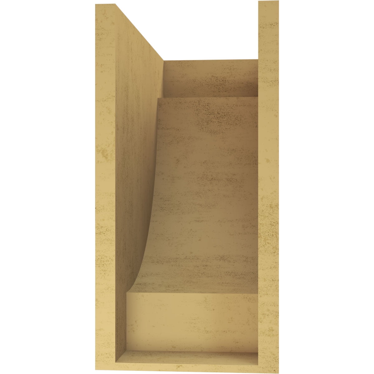 9"W x 18"D x 18"H Classic Alpine Rough Cedar Woodgrain TimberThane Corbel, Primed Tan