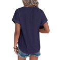 thumbnail image 3 of Womens Short Sleeve Tops Navy XXL, 3 of 8