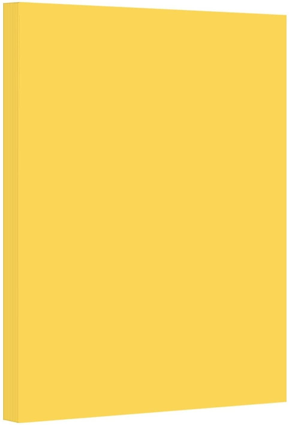 Color Cardstock Paper 67 Vellum Bristol, Sizes: 8.5 x 11 | 11 x 17 | 8.5 x 14 |1 ream of 250 Sheets Per Pack. (8.5 x 11 Goldenrod)