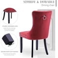 thumbnail image 6 of SoarFlash Velvet Dining Chair Set of 6, Upholstered Tufted Dining Room Chair with Nailhead Trim and Solid Wood Leg for Kitchen (Wine Red), 6 of 6