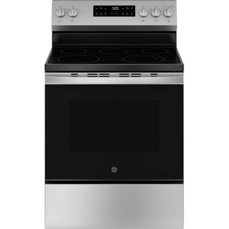GE® 30" 5.0 Cu. ft. 240 Volts Free-Standing Electric Range with Crisp Mode in Stainless Steel