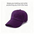 thumbnail image 4 of TELOLY 2026 New Baseball Cap Wide Eaves Sun Protection in Summer Sun Hat Men and Women Solid Color Large Head Circumference Maga Hat Purple for Outdoor Activities Beach Trips Sports Daily Wear, 4 of 5