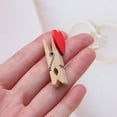 thumbnail image 4 of 10 PCS Heart Wooden Clothespins, Pink Mini Clothespins Photo Clips Small Decorative Wood Peg Pin Craft Clips for Wedding Party Hanging Pictures Postcard Display, 4 of 6