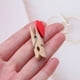 thumbnail image 5 of Clips de pared para fotos de madera con forma de corazón en forma de corazón del Día de San Valentín | Pinzas decorativas de colores rosas, morados, negros, rojos | Conjunto de 10 | 3,7x2cm, 5 of 6