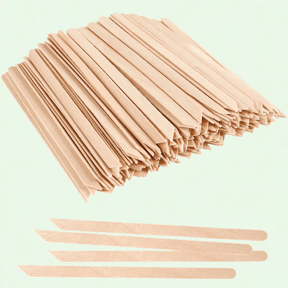 200pcs Wooden Waxing Sticks for Eyebrow Lip Nose and Body Hair Removal