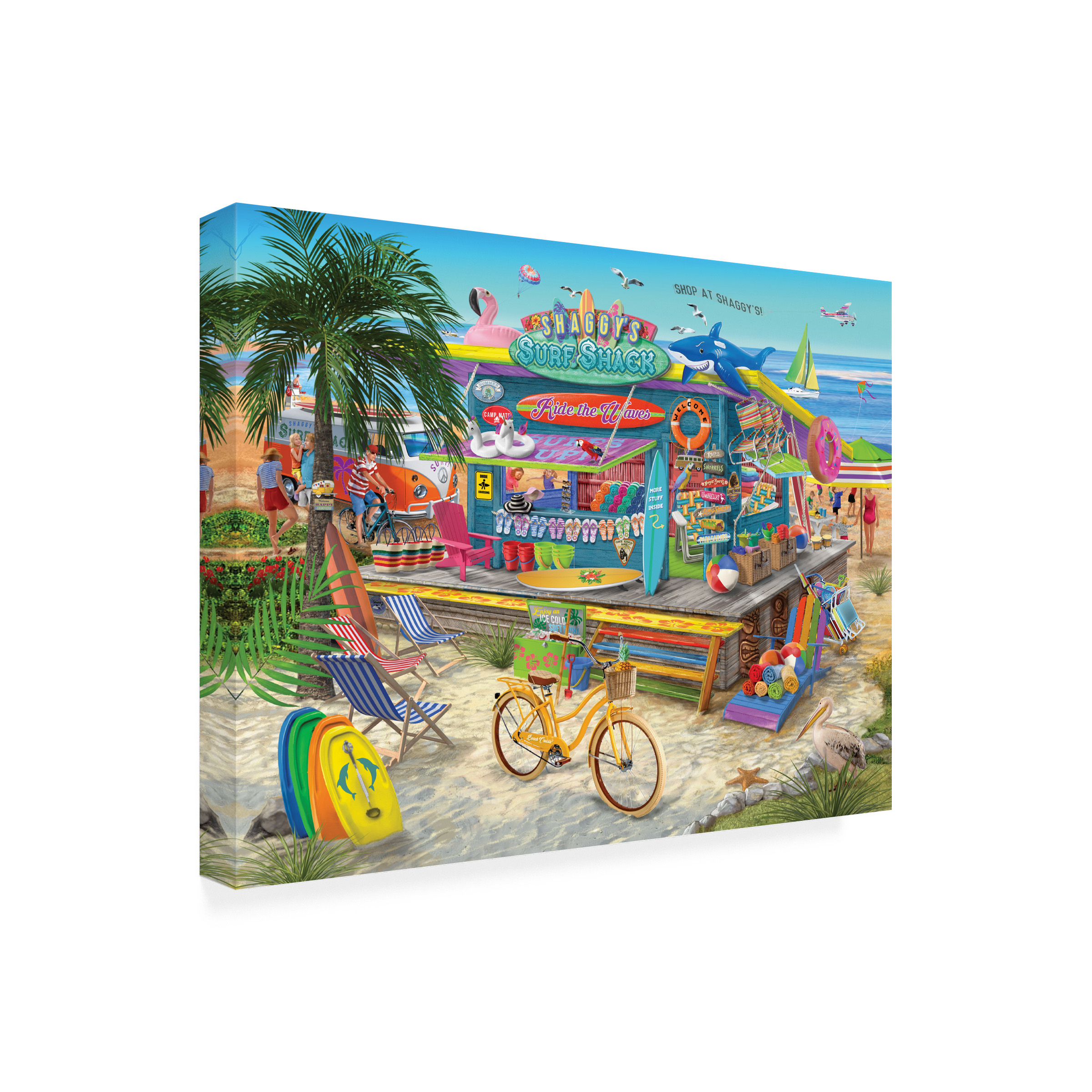Bigelow Illustrations 'Shaggys Surf Shack' Canvas Art