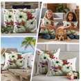 thumbnail image 5 of Sage Green Pumpkins Fall Outdoor Waterproof Pillow Covers, Thanksgiving Botanical Leaves Autumn Decorative Square Throw Pillowcase Sofa Cushion Sham for Patio/Couch/Chair, 18"x18" 2 Pack, 5 of 8