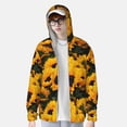 thumbnail image 3 of Picia Flower Bush Sunflower Women's Men's UPF 50+ Sun Protection Hoodie Shirt Long Sleeve SPF Fishing Outdoor UV Hiking Lightweight Shirts-X-Large, 3 of 9