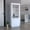 White, variant on Lafayette Bar Cabinet with 4-Bottle Rack, Upper Glass Holder and Dual Door Design Macadamia
