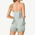 thumbnail image 3 of Silk Pajama for Women Two Piece Womens Pajamas Shorts Set Cami Top Loungewear Sets Woman Comfy Sets for Women Clothing, 3 of 4