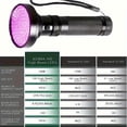 thumbnail image 4 of 1pc 100 LED UV Flashlight - 395 UV Light, Black Light Flashlight, Ultraviolet Light Detector - For Invisible Ink, Pet Stains, & More - For Detectives, Parents, & Pet Owners - Great Gift for Halloween, 4 of 10