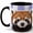 Black, variant on Red Panda Portrait Coffee Mug, Woodland Animal Mug, Ceramic 11 oz