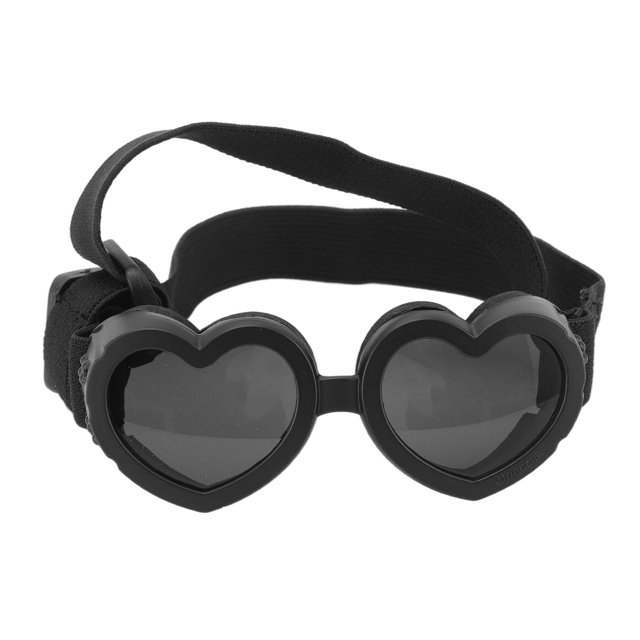 Gafas para perros a prueba de viento, protección ocular para jugar, gafas de sol ajustables con forma de corazón para perros, perritos, mascotas y cachorros