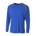thumbnail image 2 of A4 Spartan Long Sleeve Color Block Crew For Men in Royal/Graphite | N3003, 2 of 2