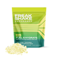 Freak Shake Fuel & Hydrate Citrus Drink Mix- Aerobic Supplement for Endurance Sports- Carbs, Electrolytes, Epicatechin & Quercetin- 20 Servings