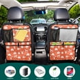 thumbnail image 5 of Orange background toy pattern Kick Mats (157 Pack) - Car Seat Back Protectors, Premium Waterproof Fabric, Reinforced Corners to Prevent Sag, and Mesh Pockets for Large Storage, 5 of 5