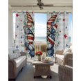 thumbnail image 6 of Navy Blue Butterfly 4th of July Blackout Curtains for Bedroom Darkening Curtains 63 Inches Long Independence Day Star Grey Plaid Window Curtain 2 Panels Set Window Treatment Drapes 42"x63", 6 of 9