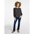 thumbnail image 4 of Time and Tru Women's Lace Yoke Shirt with Long Sleeves Sizes XS-XXXL, 4 of 6