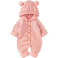 thumbnail image 1 of Bebé Niño Niña De Punto Mameluco Trajes Infantil Sudadera Con Capucha Suéter Oso Mono Mono De Una Pieza Ropa De Abrigo, 1 of 5