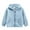 Light Blue, variant on Tiijoy Toddler Girls Hoodie Solid Color Hooded Sweatshirt Long Sleeve Jacket, Sizes 2-3