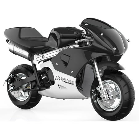 MotoTec Phantom Gas Pocket Bike 49cc 2-Stroke Black