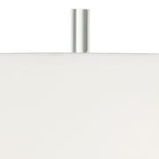 Possini Euro Design Cadence Modern Table Lamp 30 Tall Glass Column White Shade for Bedroom Living Room Bedside Nightstand Office Family House Home
