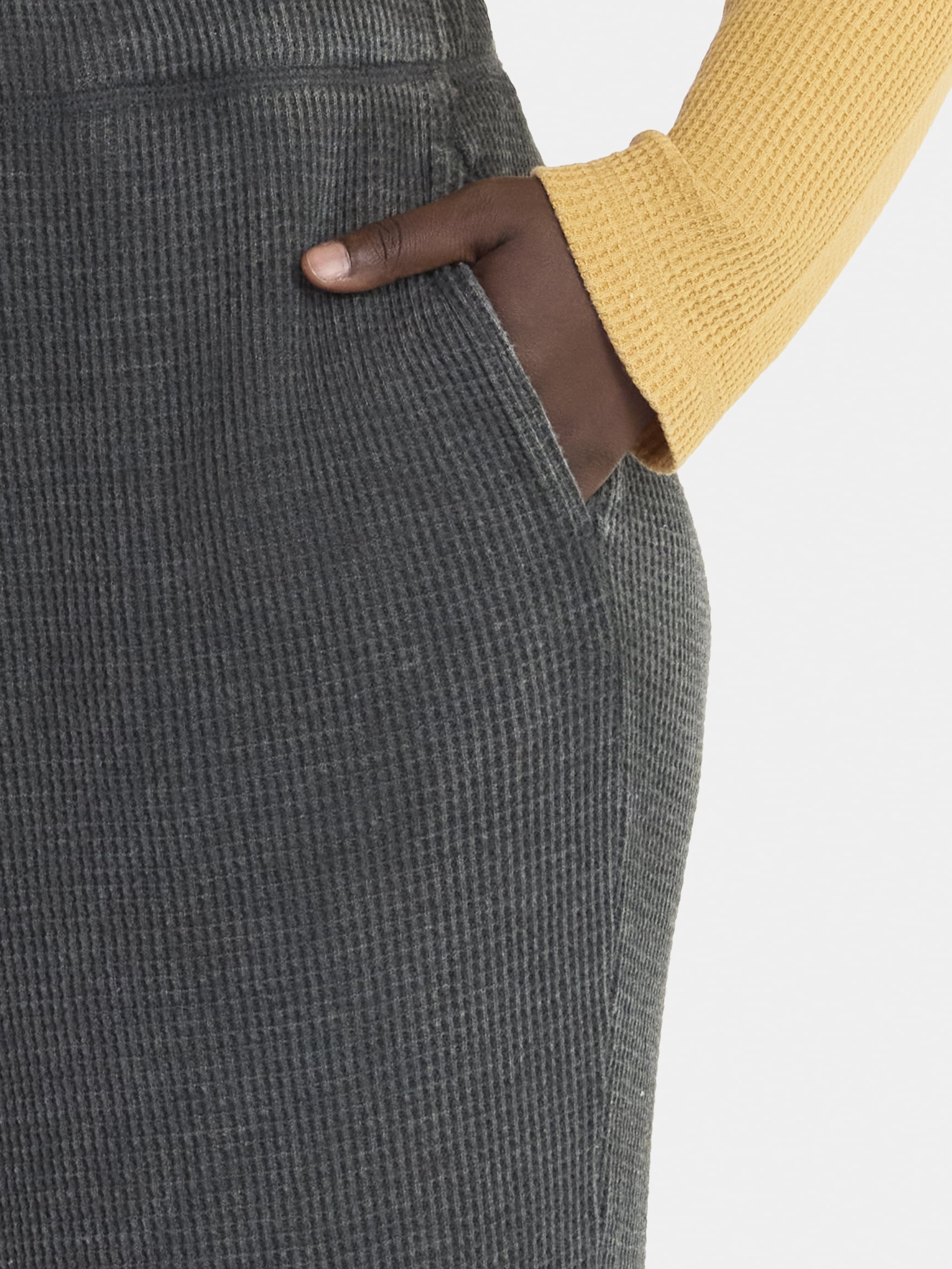 Terra & Sky Women's Plus Waffle Knit Pants, Sizes 0X-4X