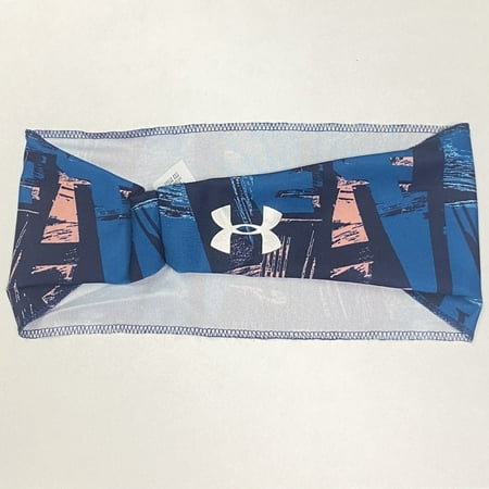 New Womens Under Armour Boho Headband Blue / Navy / Peach OSFM