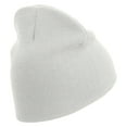 thumbnail image 3 of Moto Race Embroidered 8 Inch Short Beanie - White OSFM, 3 of 5