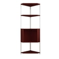 thumbnail image 1 of Multi Layer Solid Wood Corner Shelf Bookshelf Living Room Corner Triangular Cabinet, 1 of 7