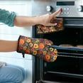 thumbnail image 2 of Pioneer Flower Kitchen Oven Mitt and Pot Holder Sets 4 Pcs for Baking, Cooking and Grilling, Heat Resistant Up To 392 °F, 2 of 7