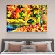 thumbnail image 4 of Cuadro de puente, hojas de otoño, agua, árboles, río, póster, pintura decorativa, lienzo, arte de pared, carteles para sala de estar, pintura para dormitorio, estilo marco, 30 x 45 cm, 4 of 8