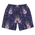 thumbnail image 3 of Uemuo Lavender Flowers Pattern Men's Swim Trunks Hawaiian Beach Bathing Suit Swimsuits Beach Quick-Dry Shorts with Pockets-X-Large, 3 of 9