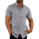 thumbnail image 1 of Camisa de manga corta para hombre, camisa de corte regular para hombre, camisa de botonadura sencilla para hombre, camisa playera de manga corta, diseño a prueba de futuro, 1 of 1