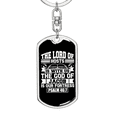 thumbnail image 5 of God Of Jacob Psalm 46:7 Stainless Steel or 18k Gold Premium Swivel Dog Tag Keychain, 5 of 10