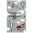 thumbnail image 2 of SAFAVIEH Carousel Kids Biplanes in the Sky Area Rug, Light Gray/Red, 3'3" x 5'3", 2 of 10