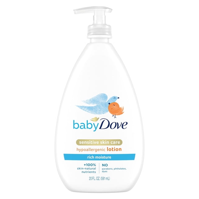 Loción Baby Dove, rica humedad, rica hidratación, 591,47ml
