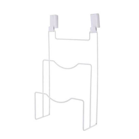 White Pot Lid Rack, Cabinet Door Organizer Over-the-Door Metal Wire Hanging Holder for Cutting Boards and Pan Lids for Kitchen Cabinet