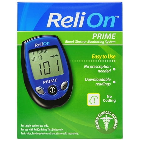 ReliOn Prime Blood Glucose Monitoring System, Blue