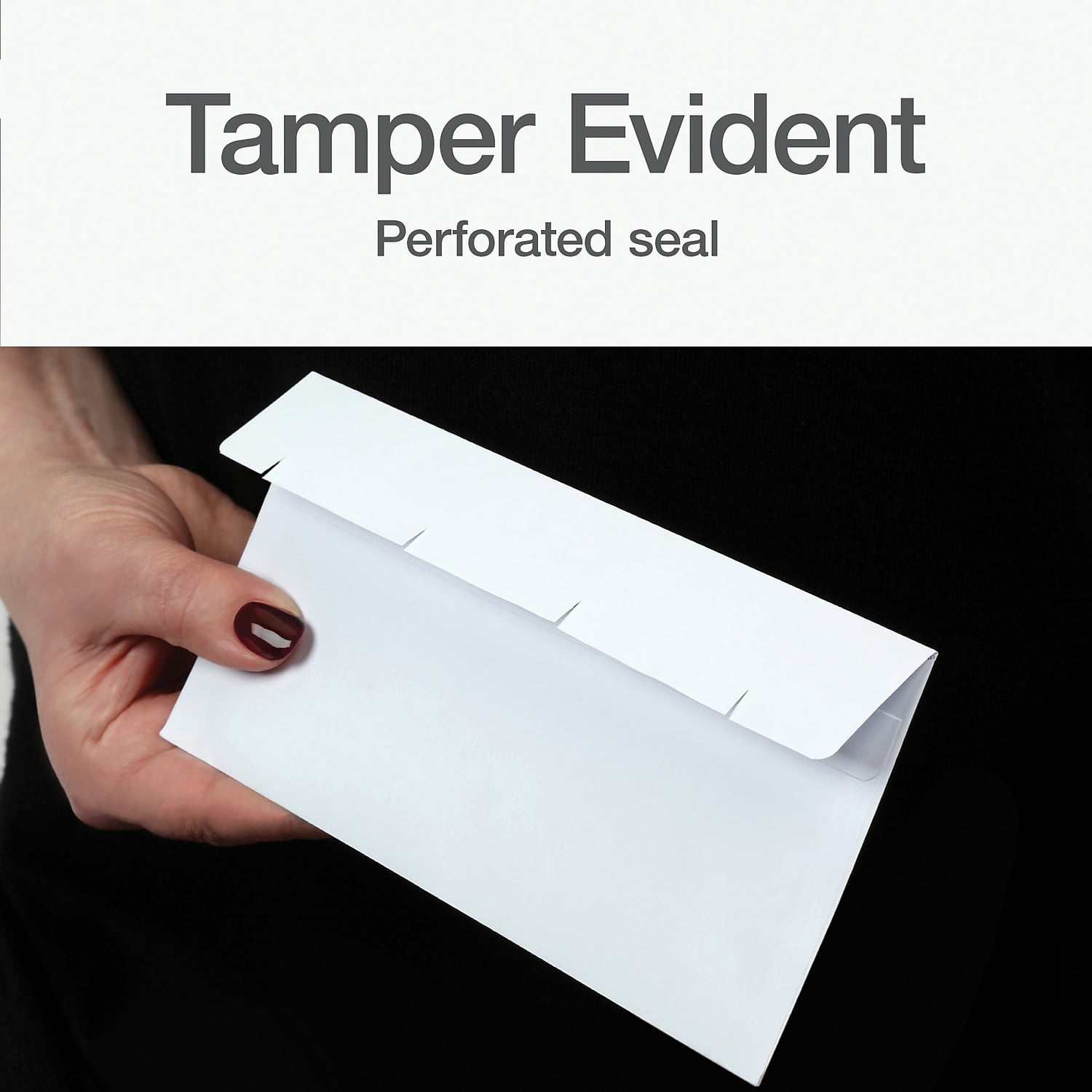 Quality Park Reveal-N-Seal Self Seal Security Tinted #10 Double Window Envelope 4 1/8" x 9 1/2"