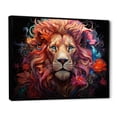 thumbnail image 2 of Designart "Lion Symbolic Symbolism I" Animals Floater Framed Canvas Art Print, 2 of 7