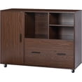thumbnail image 4 of Spirich Home Large Mobile Lateral Filing Cabinet ,Printer Stand with Drawer,Storage Door and Shelves, Office Credenza with File Drawer, 4 of 8