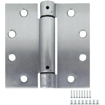 Design House 2-Pack Square 4.5" x 4.5" Self Closing Interior/Exterior Door Hinges, Satin Chrome