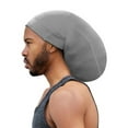 thumbnail image 3 of King.J Unisex Adult Tubular Fit Wave Dreadlock Hat Cap - Gray, 3 of 4