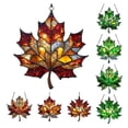 thumbnail image 4 of tasrioml Exquisite Suncatcher Maple Fall Ornament Suncatcher Stained Glass Window Hanging for Thanksgiving Autumn Decor Festive Home Accents Holiday Party, 4 of 8