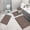 Brown, variant on MeyJey Bathroom Rugs Set of 4 Piece, Bath Mats, Microfiber Non Slip Shaggy Ultra Soft Bathroom Runner with U Shaped Contour Toilet Mat for Bathroom, Shower Inside Floor, Dark Gray
