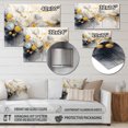 thumbnail image 4 of Designart "Whimsical Waves in Black and Gold II" Abstract Shapes Metal Wall Decor, 4 of 5