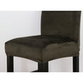 thumbnail image 4 of Velvet Bar Stool Cover, Stretch Pub Counter Height Side Chair Slipcover Removable Washable Dining Chair Covers Protector for Dining Room Kitchen Cafe Furniture Chair-Olive green-2 PCS, 4 of 8